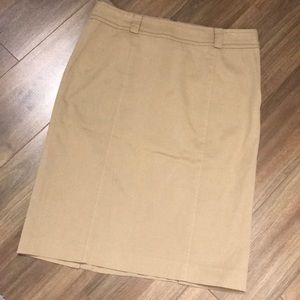 Talbots Neutral Pencil Skirt with Pockets